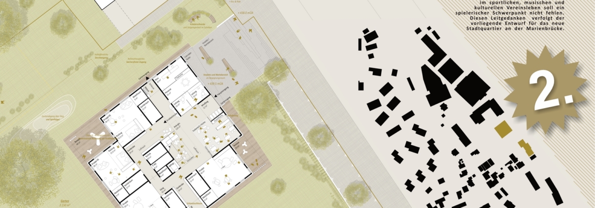 Gmunden-Wettbewerb-Marienbrücke Kindergarten und Vereine-bhe-architektur